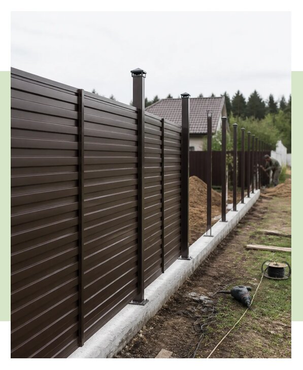 Профессиональная установка глухого забора под ключ в Конаково